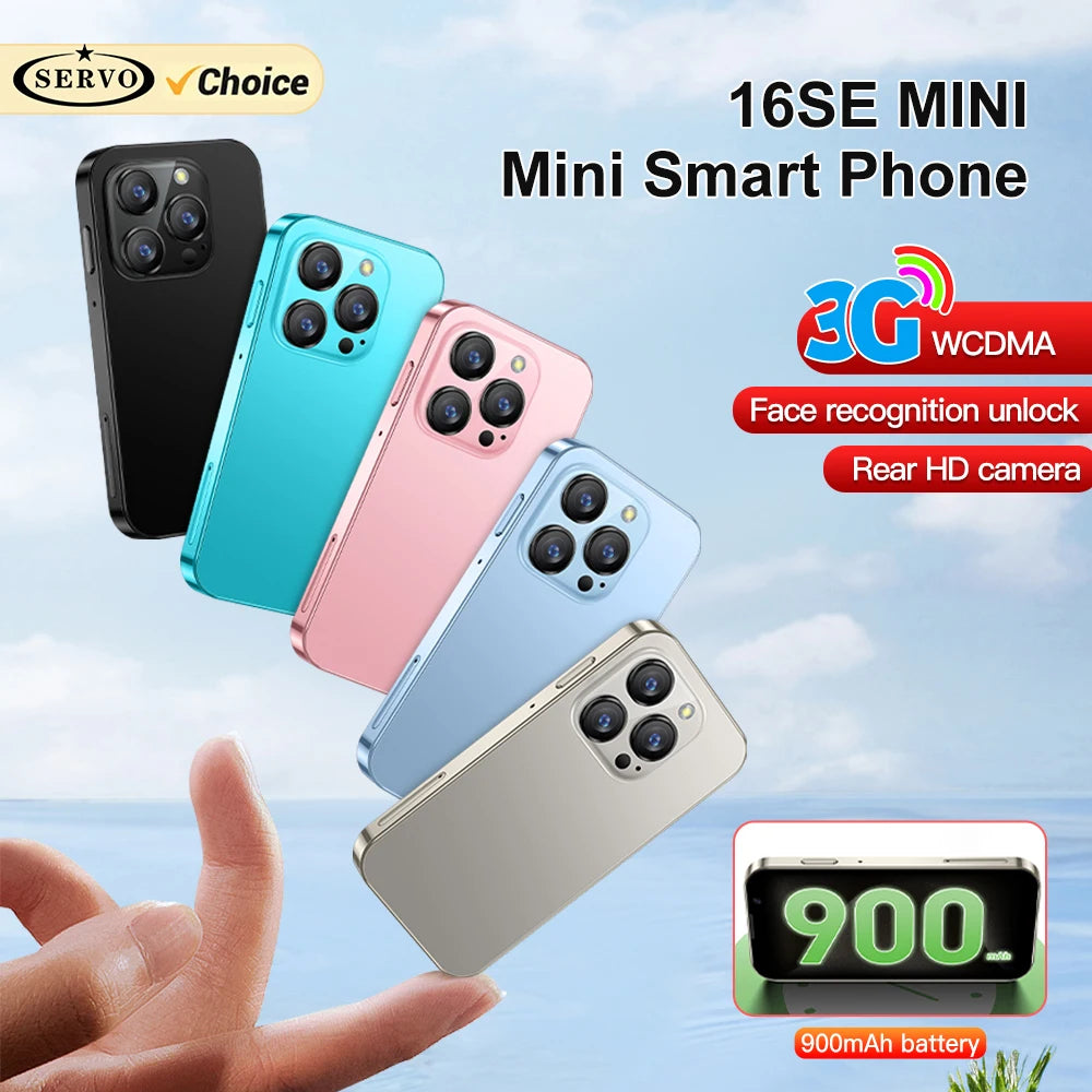 16SE Mini Smartphone 16GB ROM Android 9.0 Wifi Dual SIM Standby Play Store 3G WCDMA 3.0"Little Smart Cellphone New Version