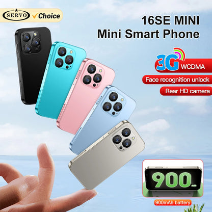 16SE Mini Smartphone 16GB ROM Android 9.0 Wifi Dual SIM Standby Play Store 3G WCDMA 3.0"Little Smart Cellphone New Version