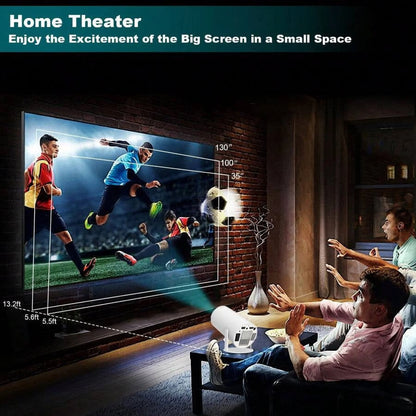 BDQ HY300PRO/HY300 Auto Keystone Mini Portable Projector, 4K Support Smart Projector with Wifi 6 BT Air Remote, Screen Adjustment, 80 Degree Rotation, Home Video Projector Built-In Android .0 OS